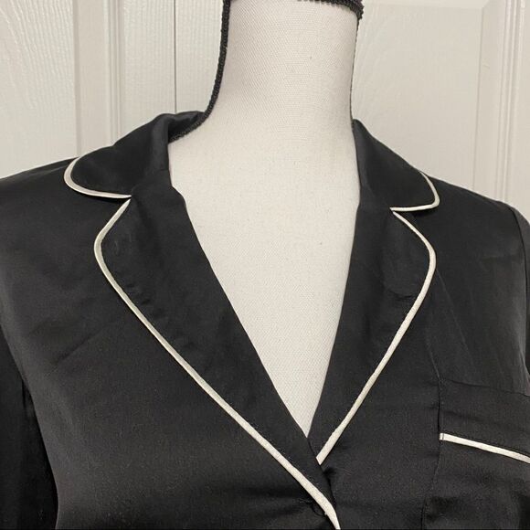 Cotton Candy LA XS Black button down pajama top - Picture 2 of 13
